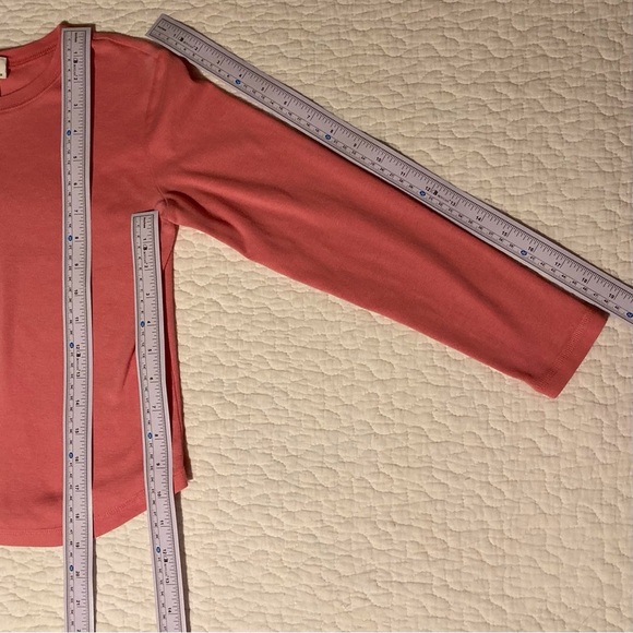 Talbots Petites Long Sleeved Pima Cotton T-Shirt | Size P | Soft Pink - Picture 2 of 6